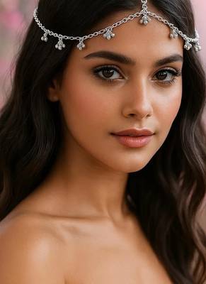 Ghungroo maangtikka for navratri festival | indian forehead jewelry 1