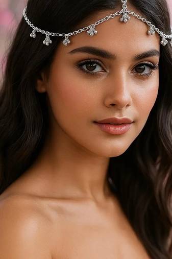 Ghungroo maangtikka for navratri festival | indian forehead jewelry