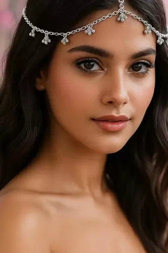 Ghungroo maangtikka for navratri festival | indian forehead jewelry