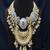 Rajwadi kundan necklace set, antique gold dual tone indian bridal jewelry, peacock choker