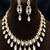 Moissanite polki kundan necklace set | gold plated indian bridal jewelry | uncut stone choker necklace with earrings