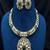 Victorian kundan polki choker necklace set with emerald green stones
