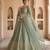 Green Japan satin Sequins Embroidered Lehenga Choli with Dupatta