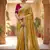 Mustard color Embroidery Jari and Sequance work Space Silk Saree