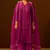 Mauve-pink embroidered suit set with dupatta