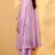 Pastel lilac embroidered chanderi suit set with dupatta