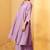 Pastel lilac embroidered chanderi suit set with dupatta