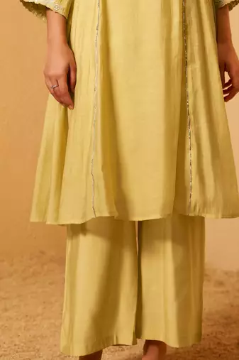 Golden hour chanderi suit set with dupatta