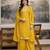 Yellow Star Georgette Beads Embroidery Work Kurta Palazzo with Dupatta For Women