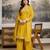 Yellow Star Georgette Beads Embroidery Work Kurta Palazzo with Dupatta For Women