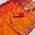 Orange Color Meenakari weawing  border Pethani silk saree
