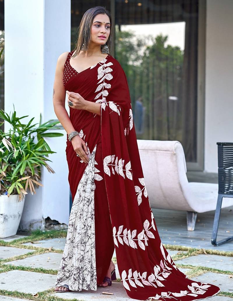 Bagru block print mulmul cotton sarees