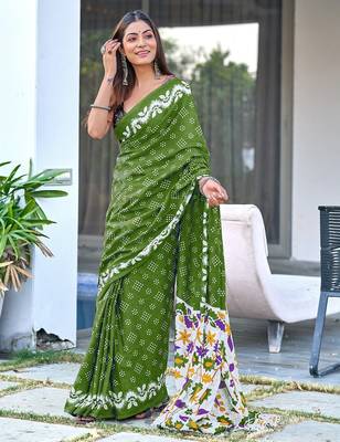 Churi hand block print mulmul cotton sarees 1