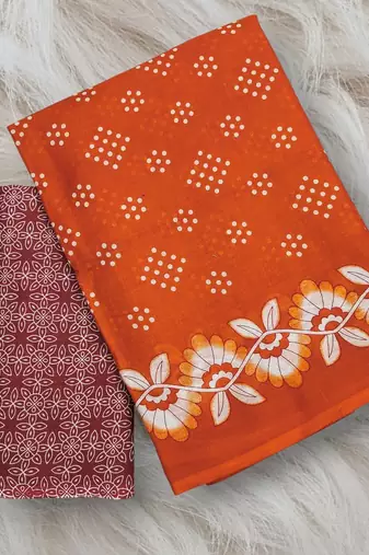 Churi hand block print mulmul cotton sarees