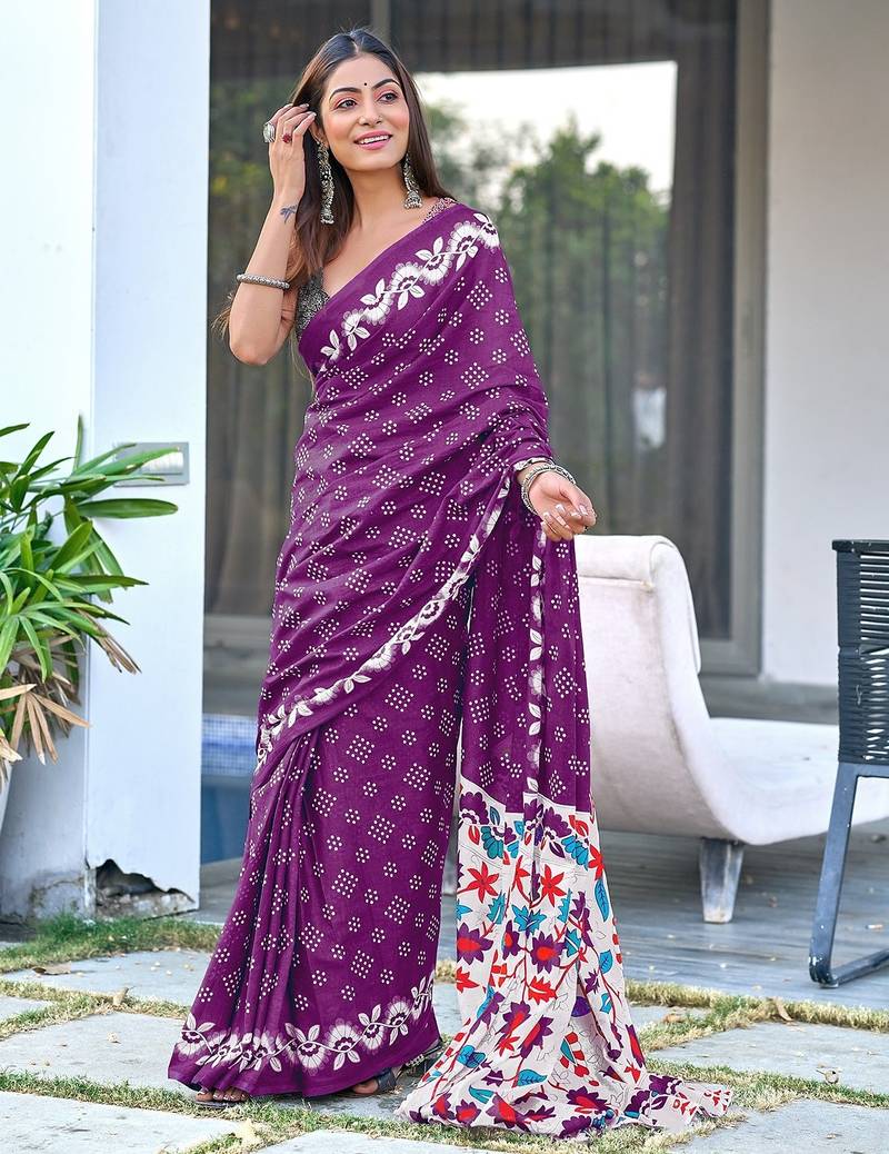Churi hand block print mulmul cotton sarees