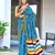 Cartoon hand block mulmul cotton sarees