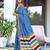 Cartoon hand block mulmul cotton sarees