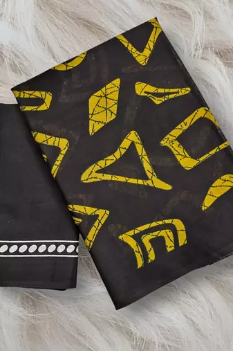 Batik style fancy hand block mulmul cotton sarees