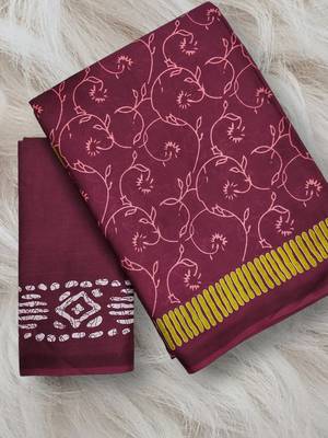 Ajrakh fancy hand block mulmul cotton sarees 5