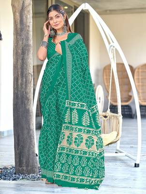 Bagru block print mulmul cotton sarees 1