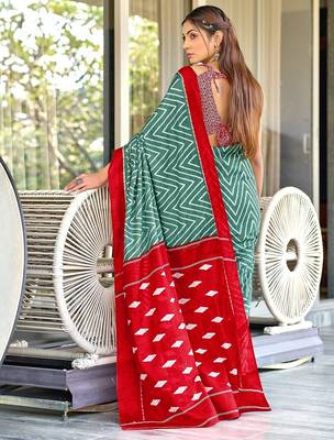 Bagru block print mulmul cotton sarees 4