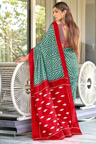Bagru block print mulmul cotton sarees