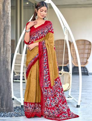 Hand batik print mulmul cotton sarees 1