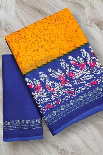 Hand batik print mulmul cotton sarees