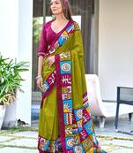 Bagru block print  mulmul cotton sarees