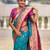 Turquoise  Color Meenakari weawing  border Pethani silk saree