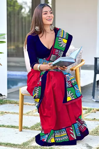 Bagru block print  mulmul cotton sarees
