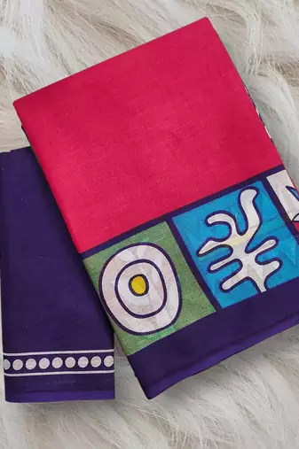 Bagru block print  mulmul cotton sarees
