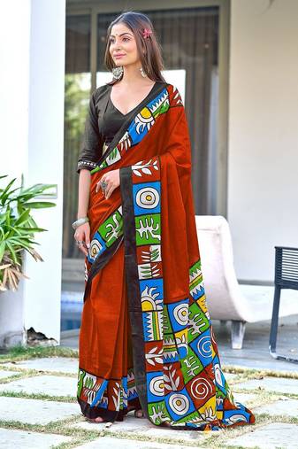 Bagru block print  mulmul cotton sarees