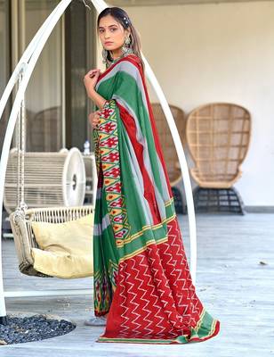 Pure mulmul cotton hand block print sarees 3