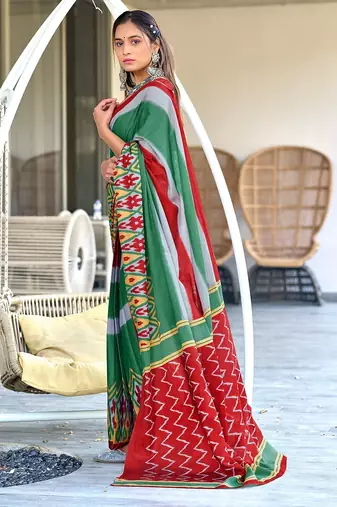 Pure mulmul cotton hand block print sarees