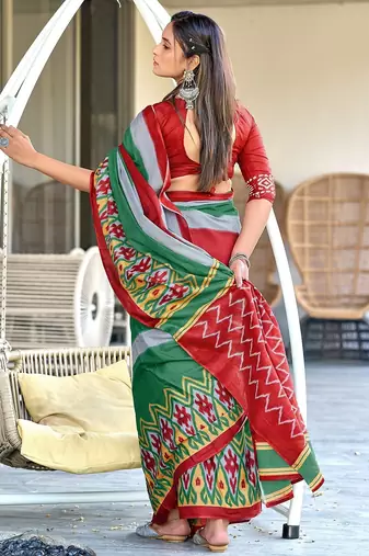 Pure mulmul cotton hand block print sarees
