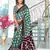 Hand block printed cotton mul saree with blouse