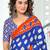 Hand block printed cotton mul saree with blouse