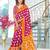 Hand block printed cotton mul saree with blouse