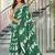 Hand block printed cotton mul saree with blouse