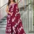 Hand block printed cotton mul saree with blouse