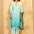 Aqua blue ombre embroidered kurta set
