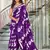 Hand block printed cotton mul saree with blouse