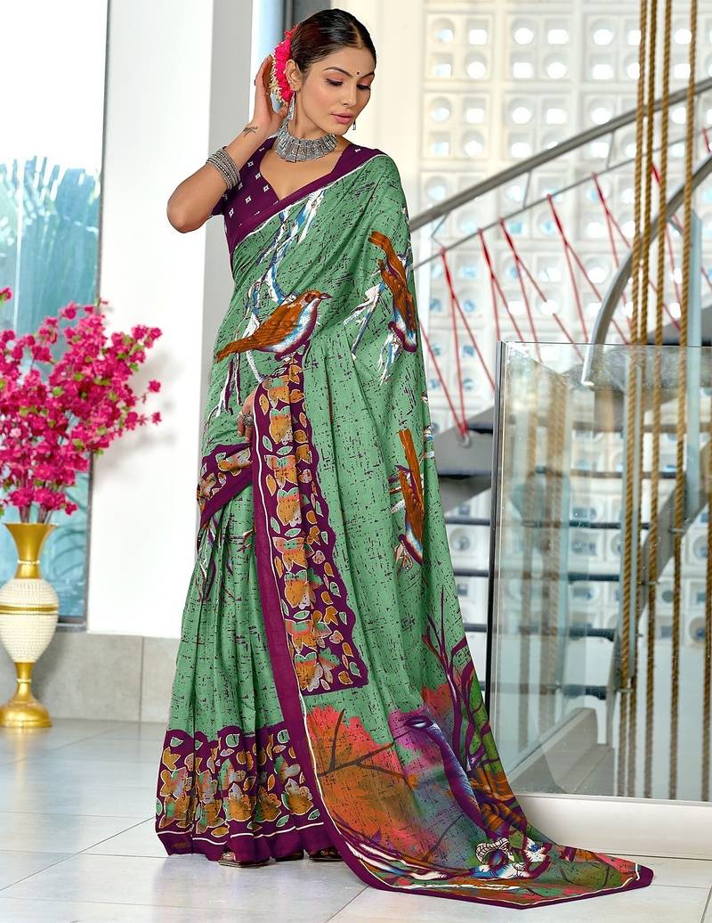 Pure mulmul cotton hand block print sarees