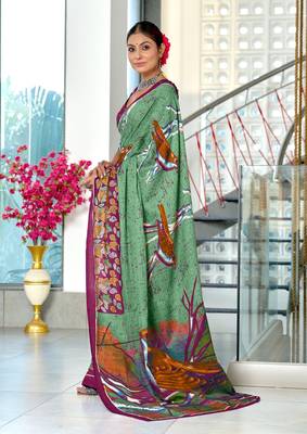 Pure mulmul cotton hand block print sarees 3