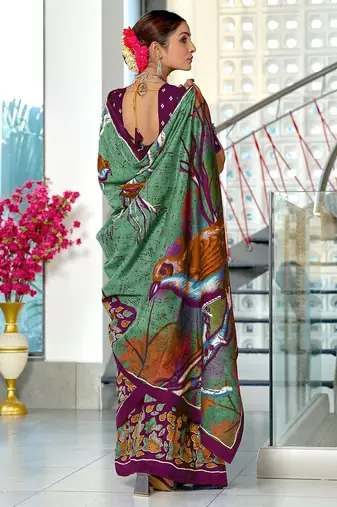 Pure mulmul cotton hand block print sarees