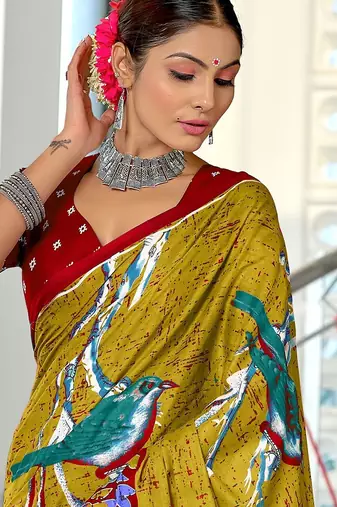 Pure mulmul cotton hand block print sarees