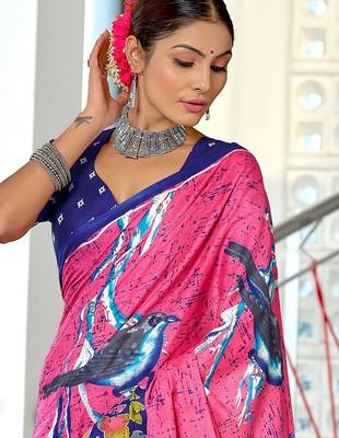Pure mulmul cotton hand block print sarees 2