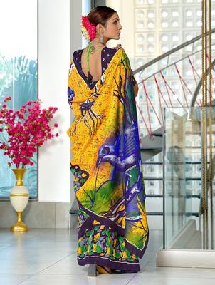 Pure mulmul cotton hand block print sarees 4