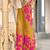 Hand block printed cotton mul saree with blouse